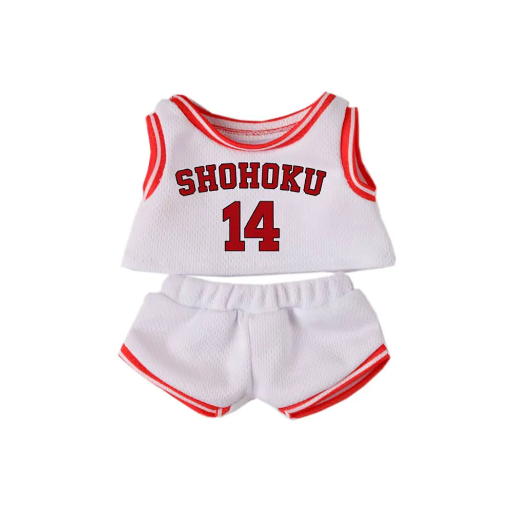 niannyyhouse 10cm 20cm Plush Doll Clothes Vests Pants Basketball Jerseys Outfit Soft Stuffed Plush Toy Dress Up Sportswear