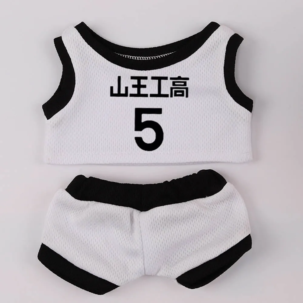 niannyyhouse 10cm 20cm Plush Doll Clothes Vests Pants Basketball Jerseys Outfit Soft Stuffed Plush Toy Dress Up Sportswear