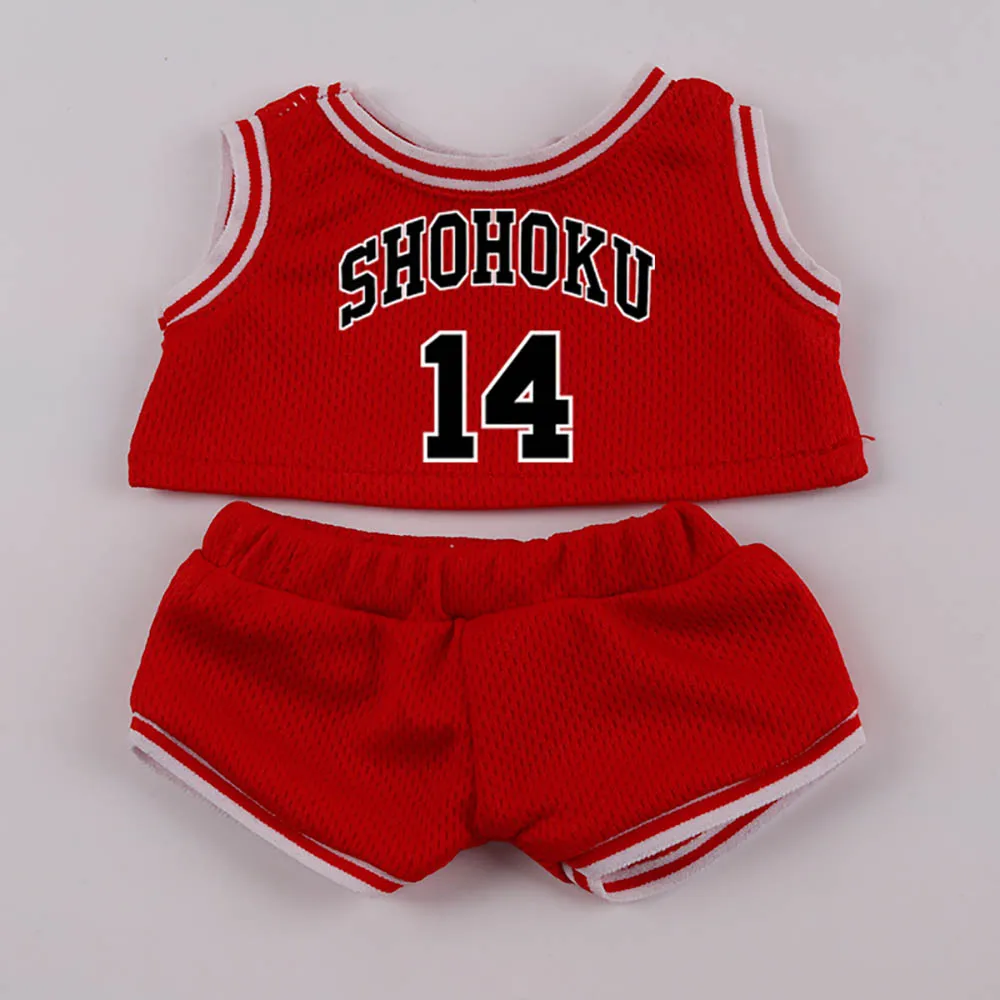 niannyyhouse 10cm 20cm Plush Doll Clothes Vests Pants Basketball Jerseys Outfit Soft Stuffed Plush Toy Dress Up Sportswear