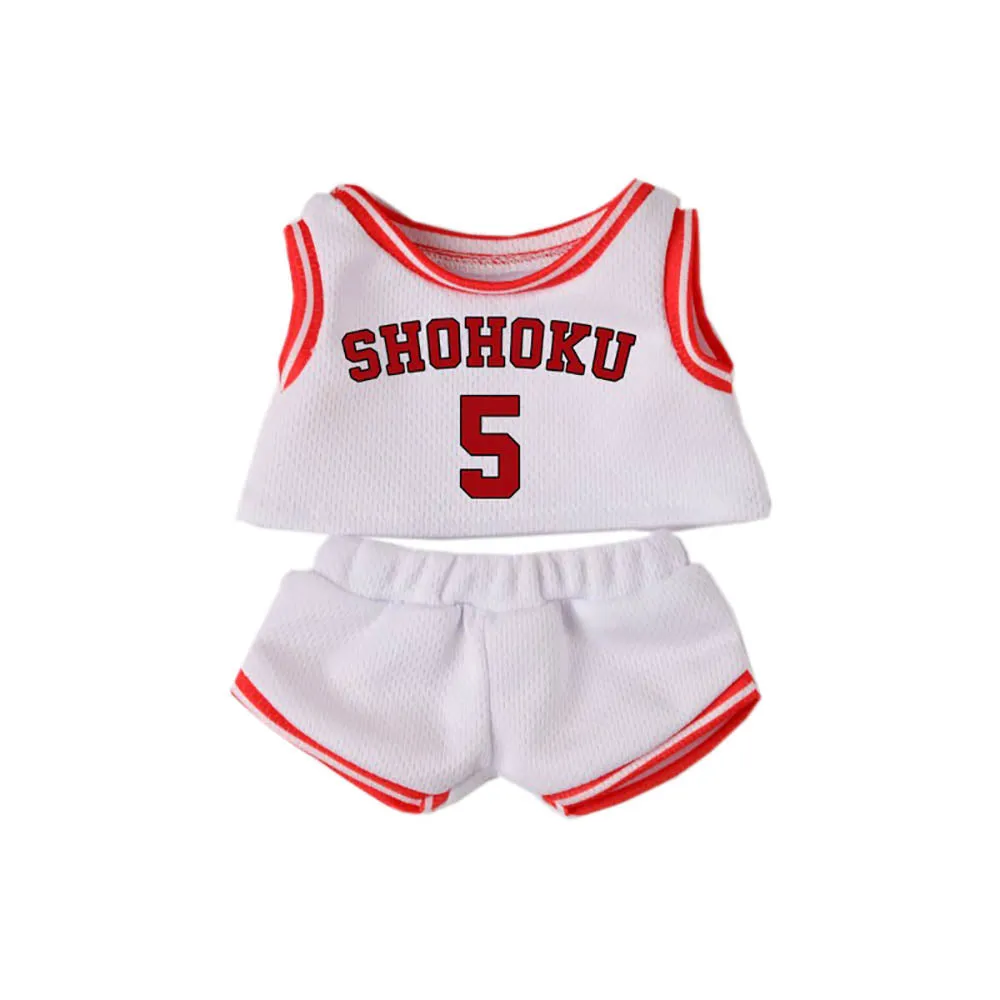 niannyyhouse 10cm 20cm Plush Doll Clothes Vests Pants Basketball Jerseys Outfit Soft Stuffed Plush Toy Dress Up Sportswear