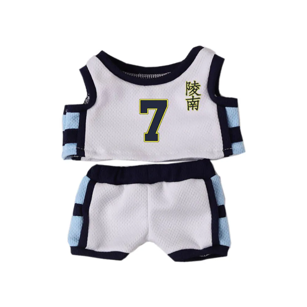 niannyyhouse 10cm 20cm Plush Doll Clothes Vests Pants Basketball Jerseys Outfit Soft Stuffed Plush Toy Dress Up Sportswear