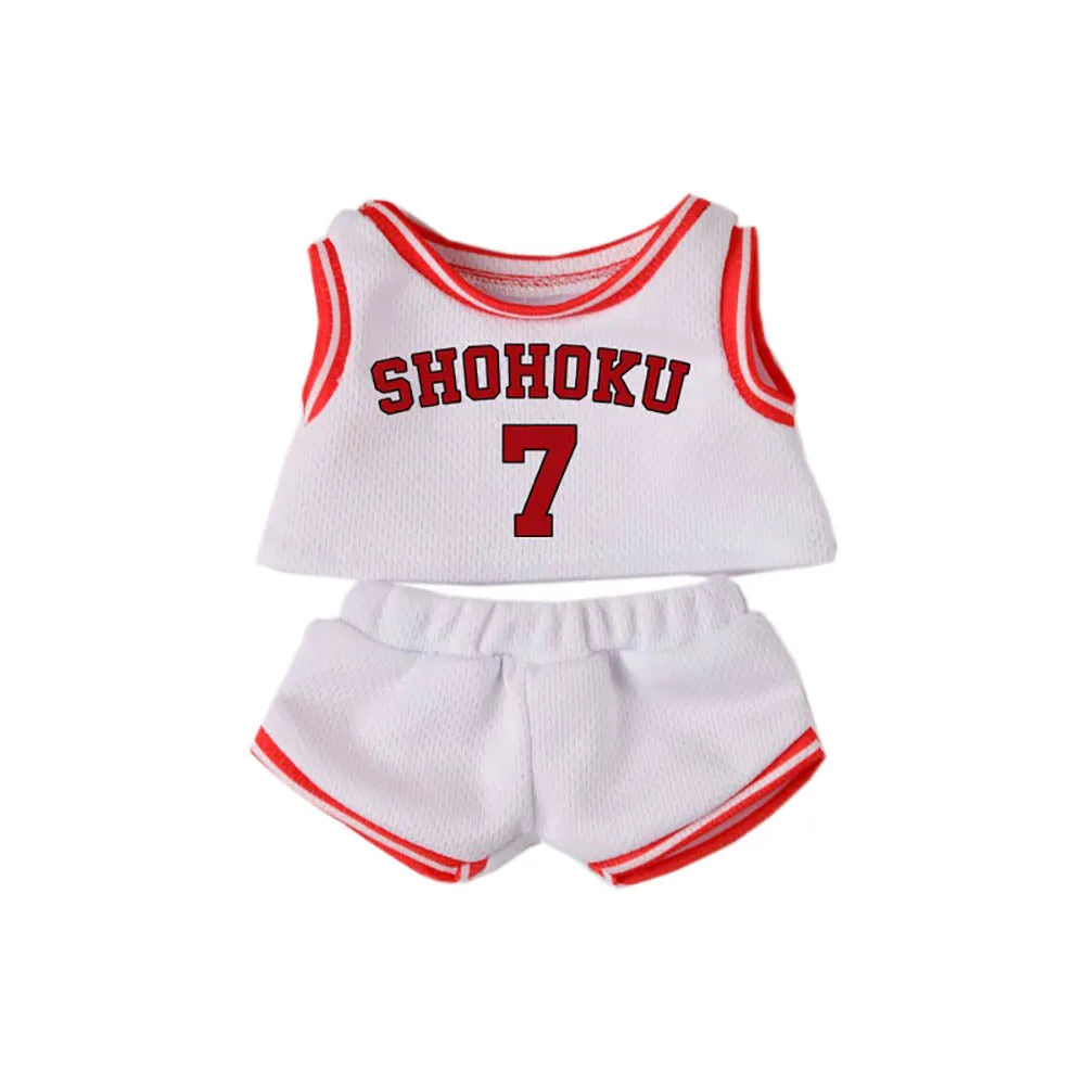 niannyyhouse 10cm 20cm Plush Doll Clothes Vests Pants Basketball Jerseys Outfit Soft Stuffed Plush Toy Dress Up Sportswear