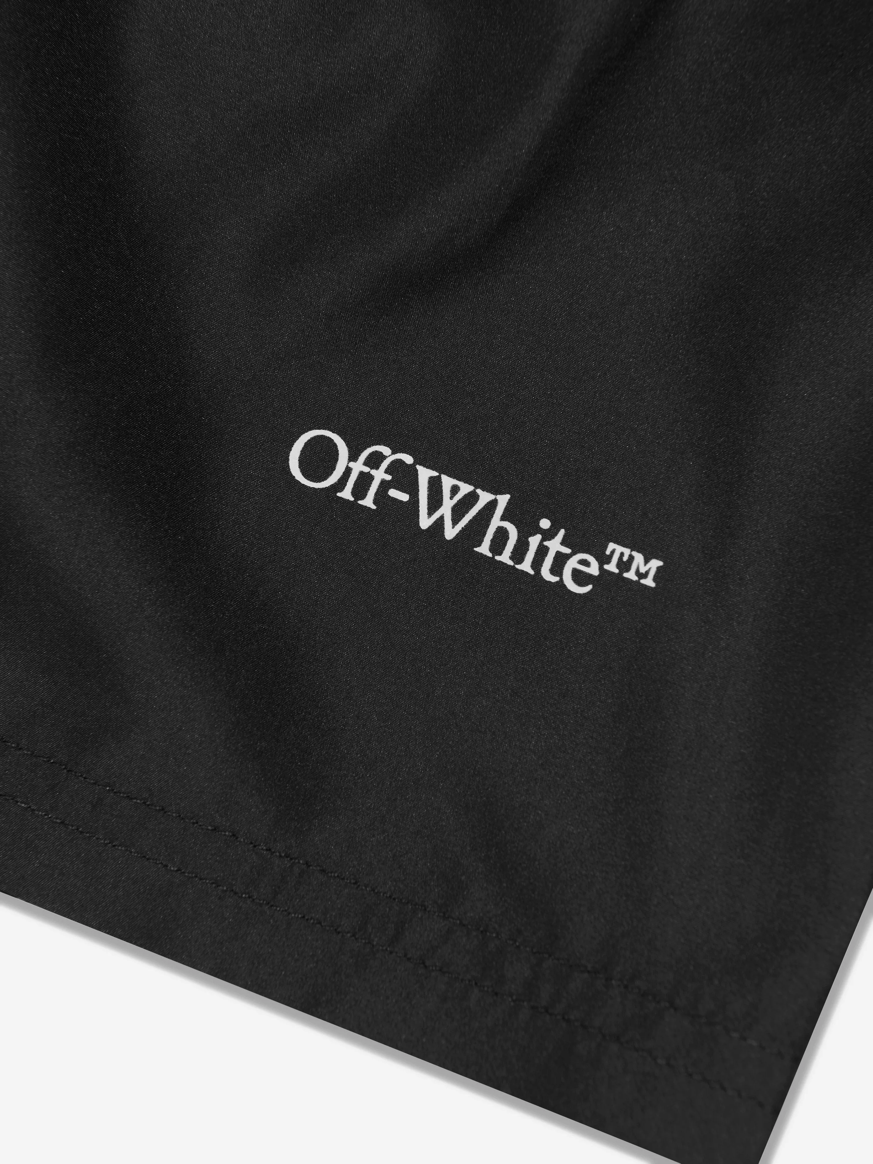 Off-White Boys Scribble Swim Shorts in Black