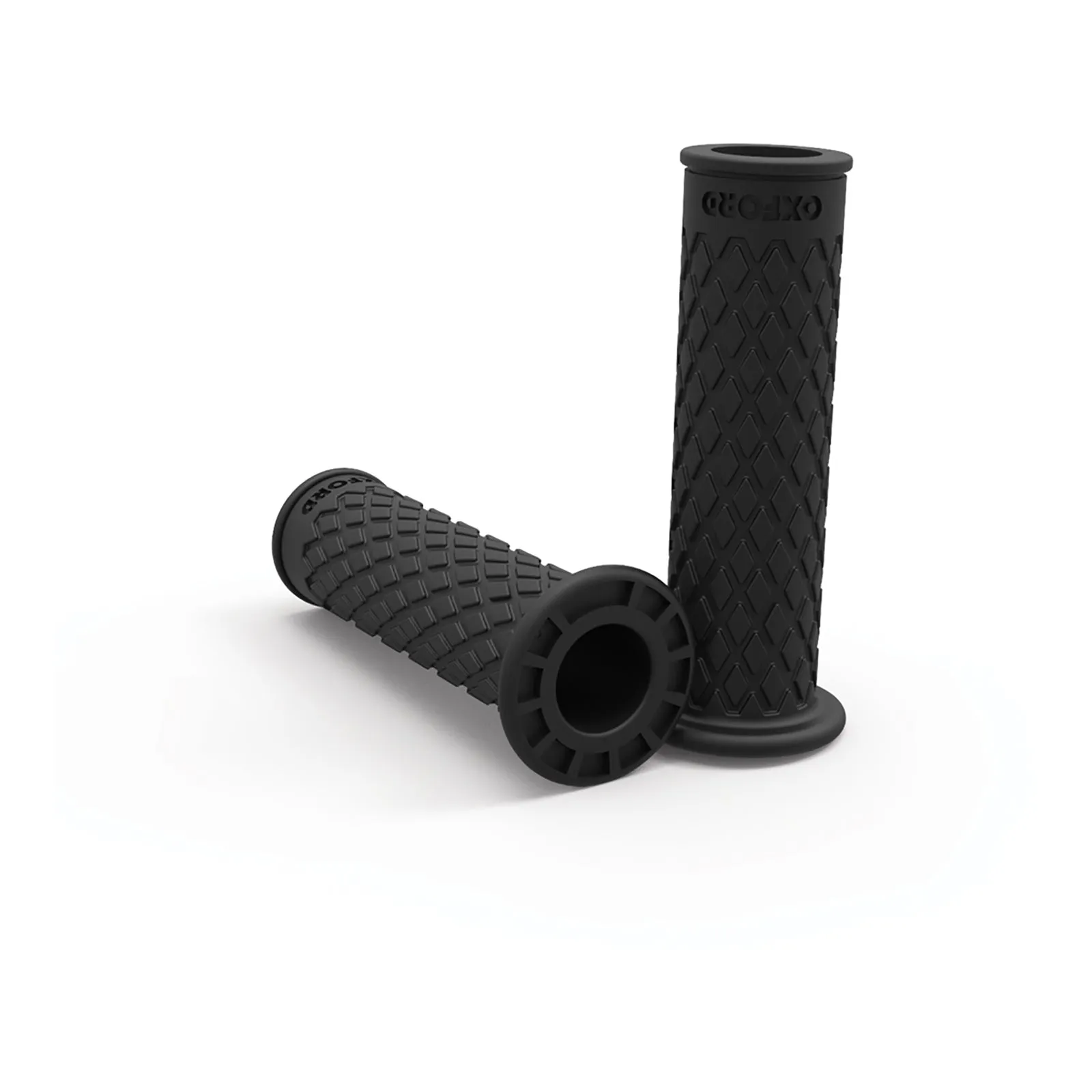 Oxford Retro Hand Grips - Black (For 22mm Bars)