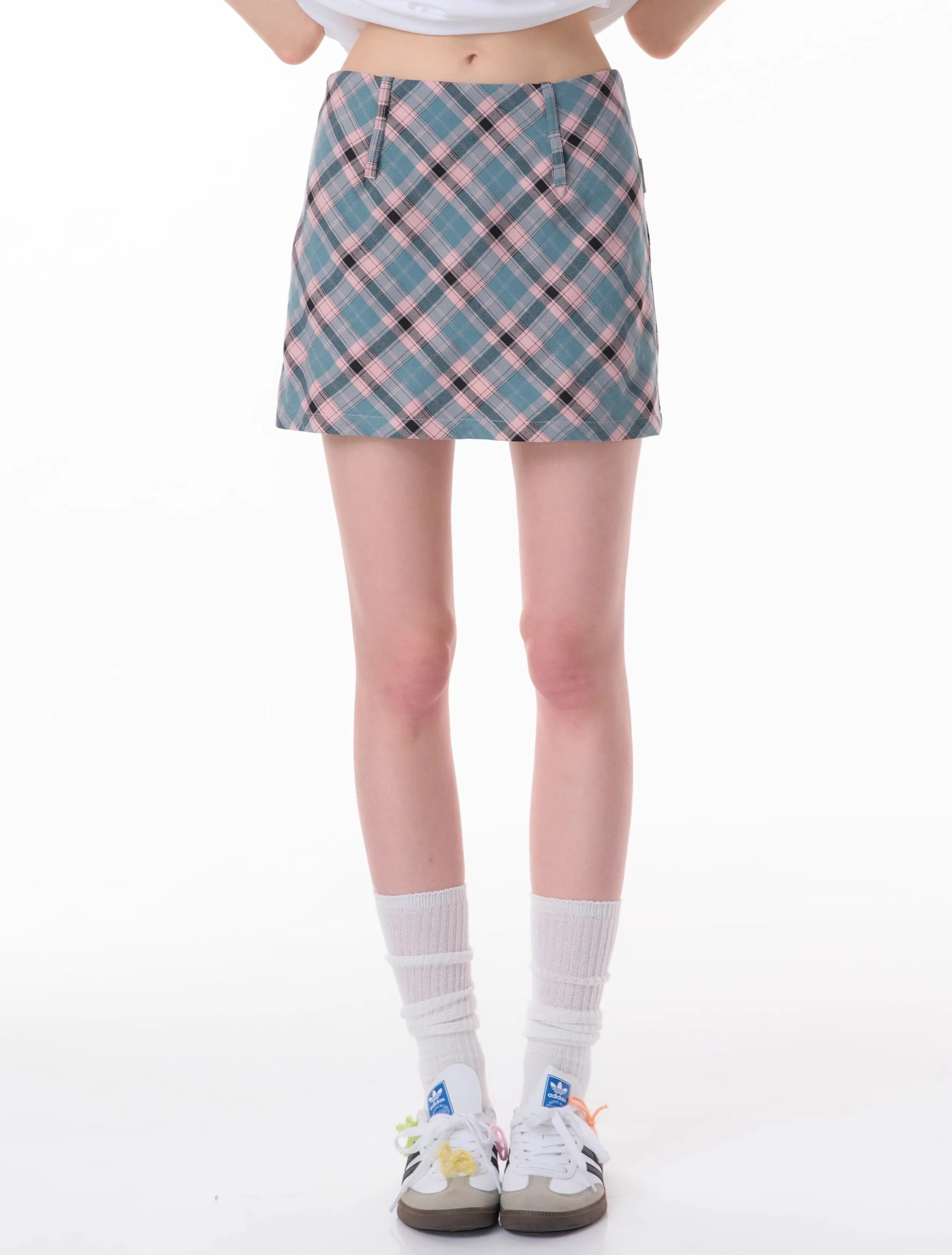 Pastel Plaid Mini Skirt