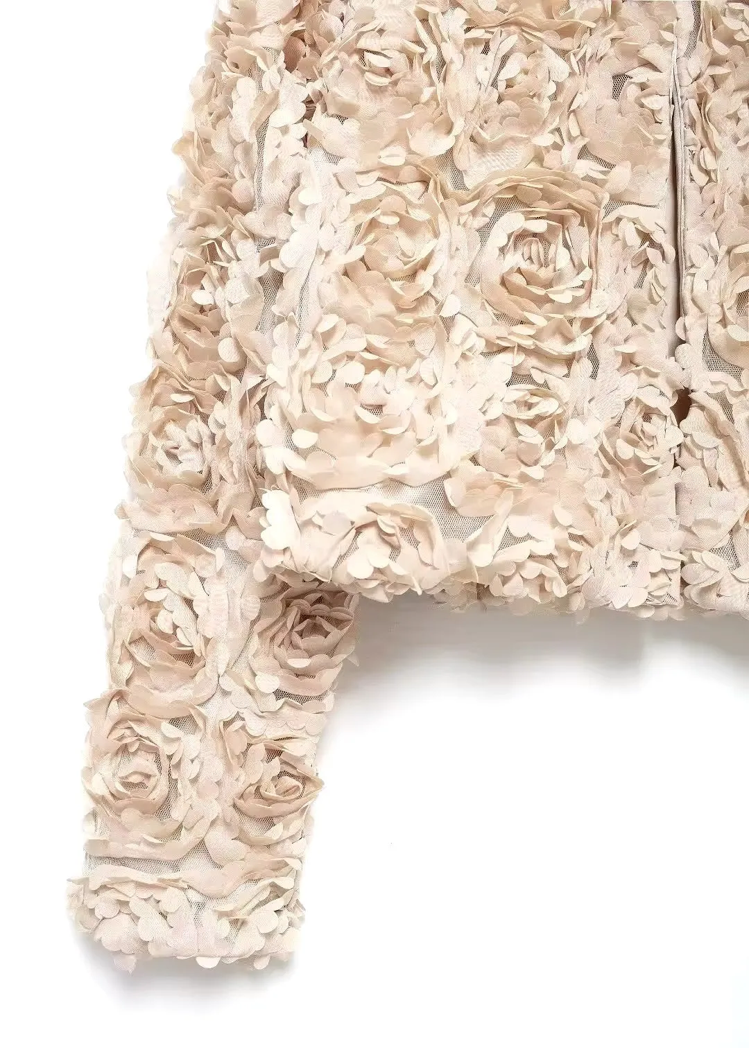 Petal Pattern Cropped Jacket