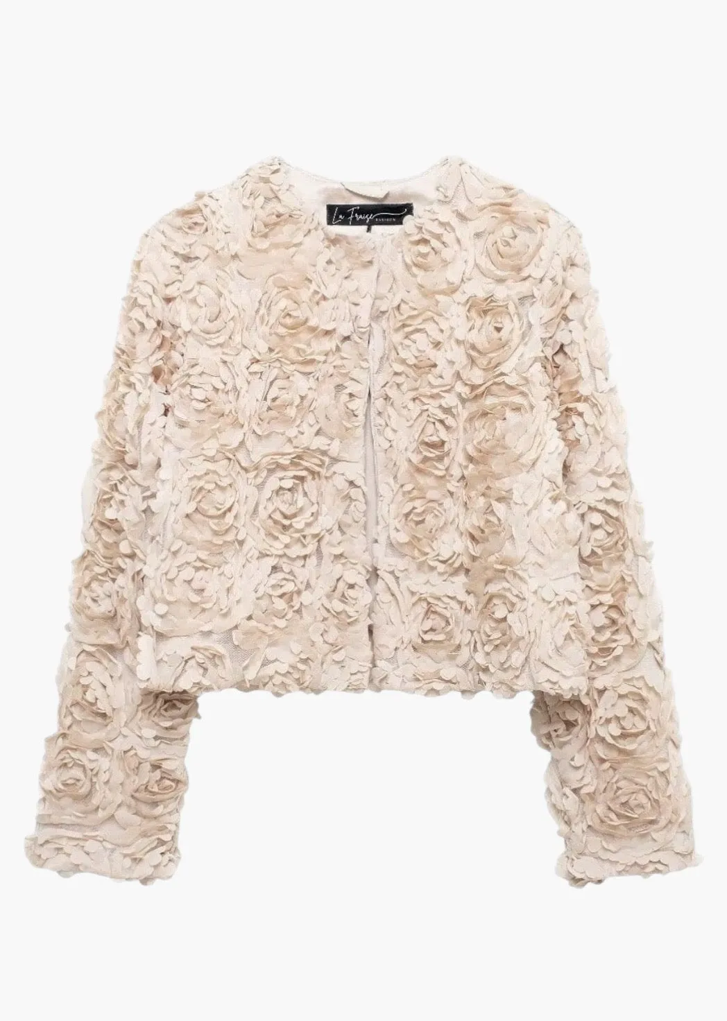 Petal Pattern Cropped Jacket