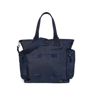 PORTER Force 2Way Tote Bag: Navy