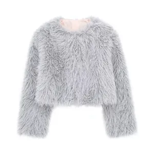 Pre Order:  Plush Faux Fur Short Coat