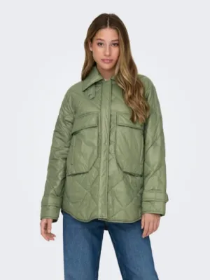 Quilted Lightweight Jacket - Olive Green