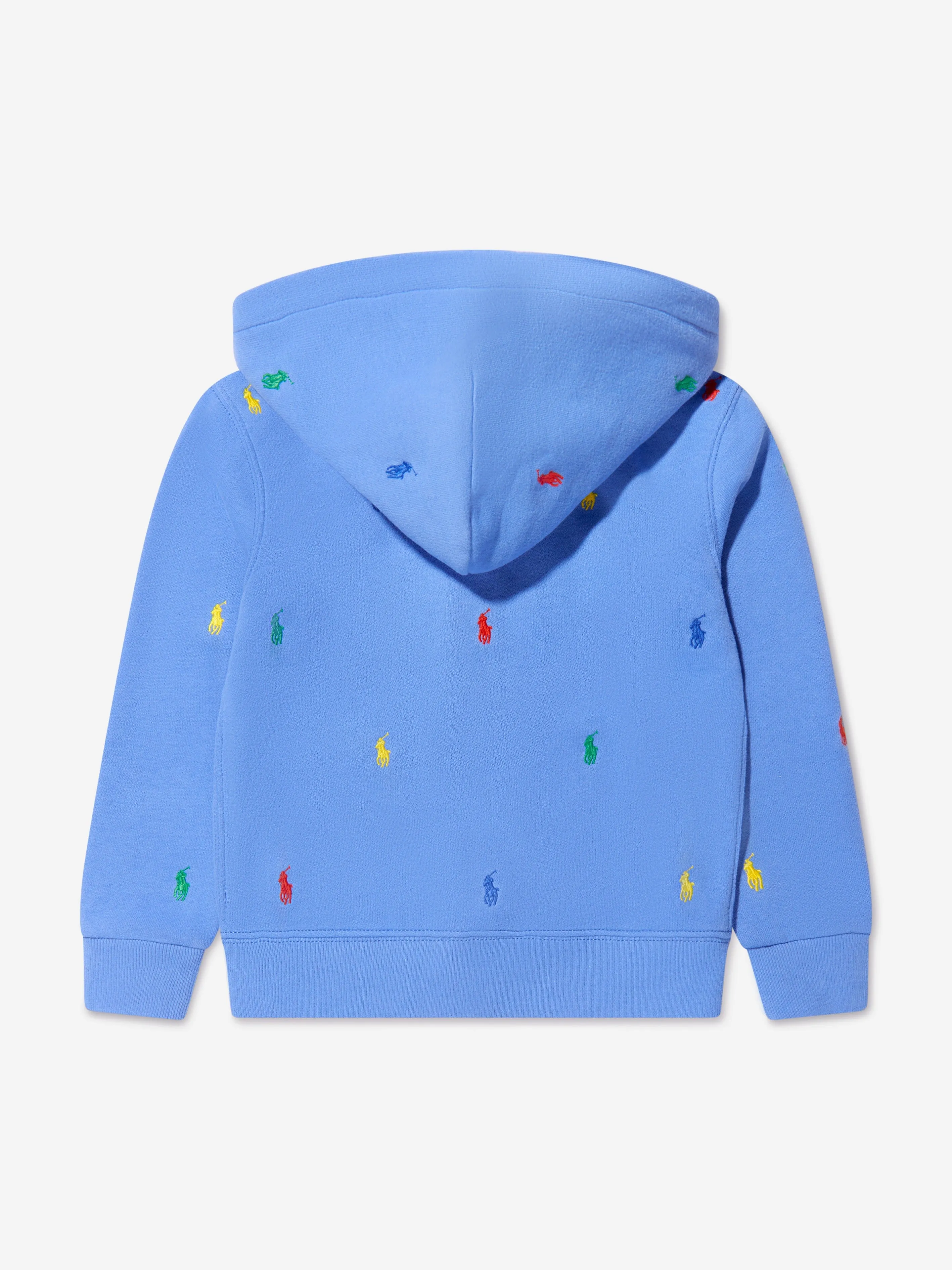 Ralph Lauren Boys Logo Zip Up Hoodie in Blue