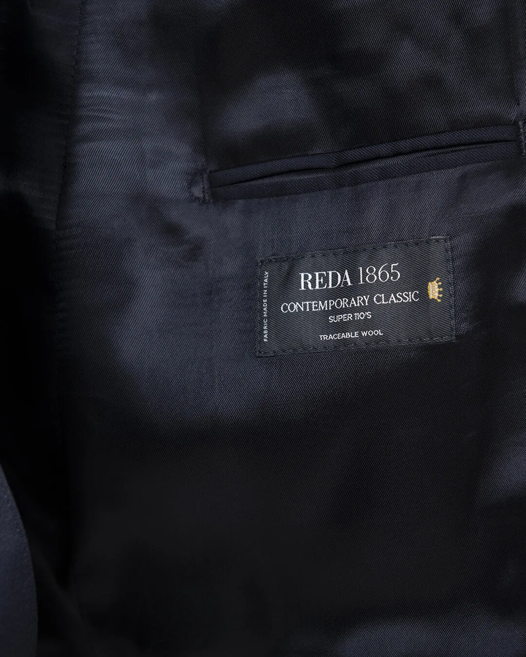 Reda Navy Twill Suit Jacket