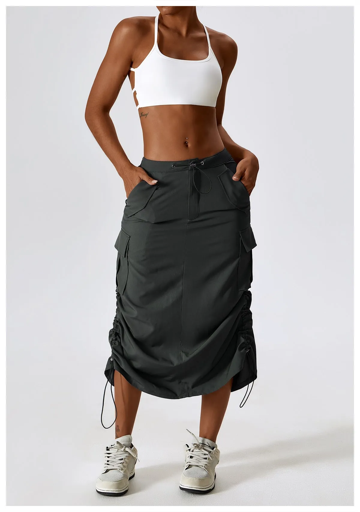 Relaxed Casual Cargo Skirt