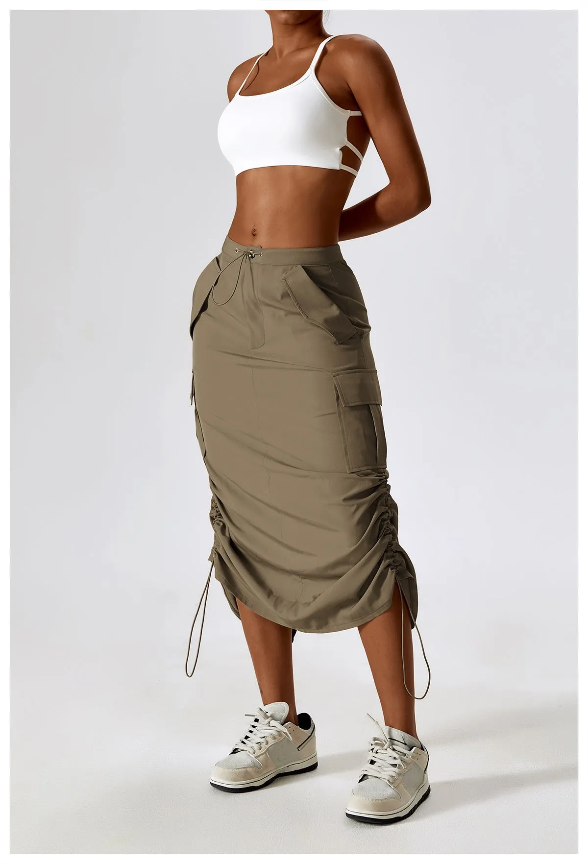 Relaxed Casual Cargo Skirt