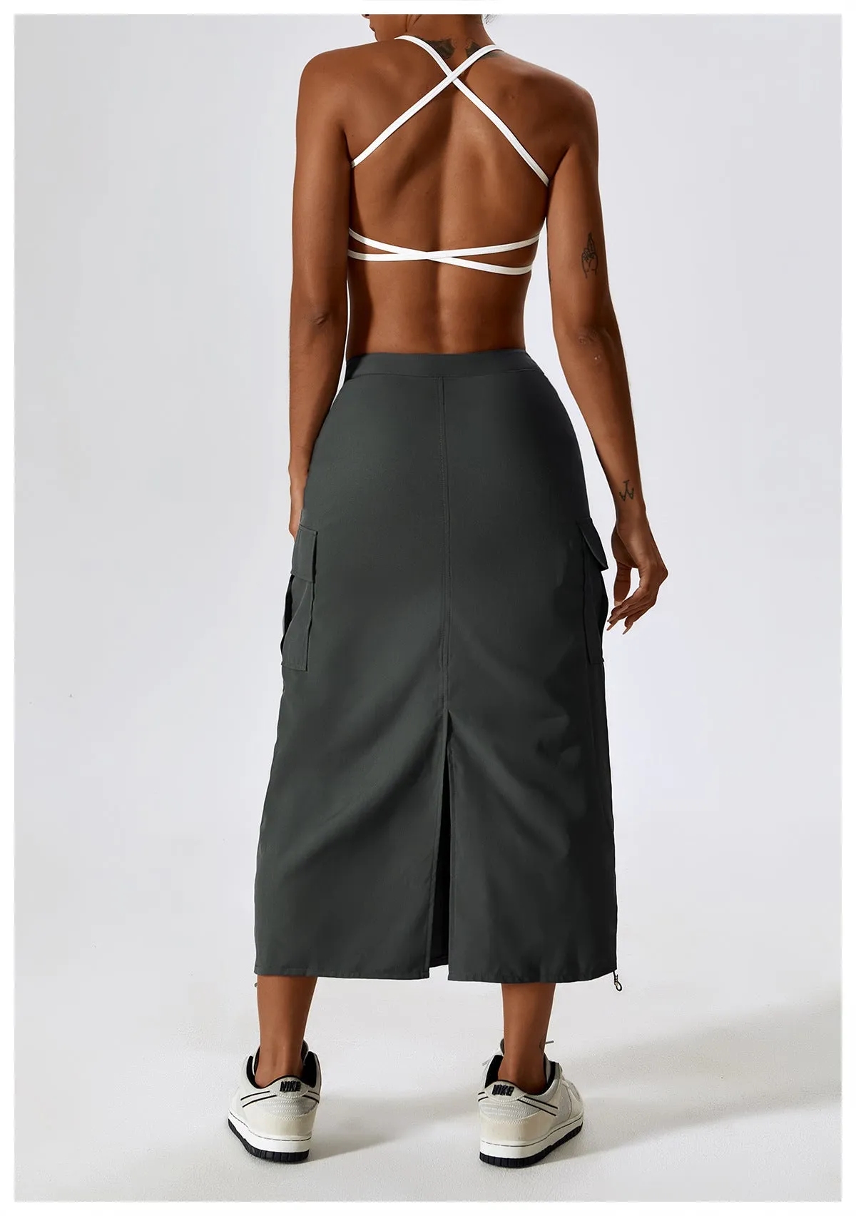 Relaxed Casual Cargo Skirt