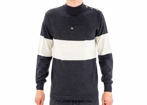 Retro Woolen Sweater Black/Ivory