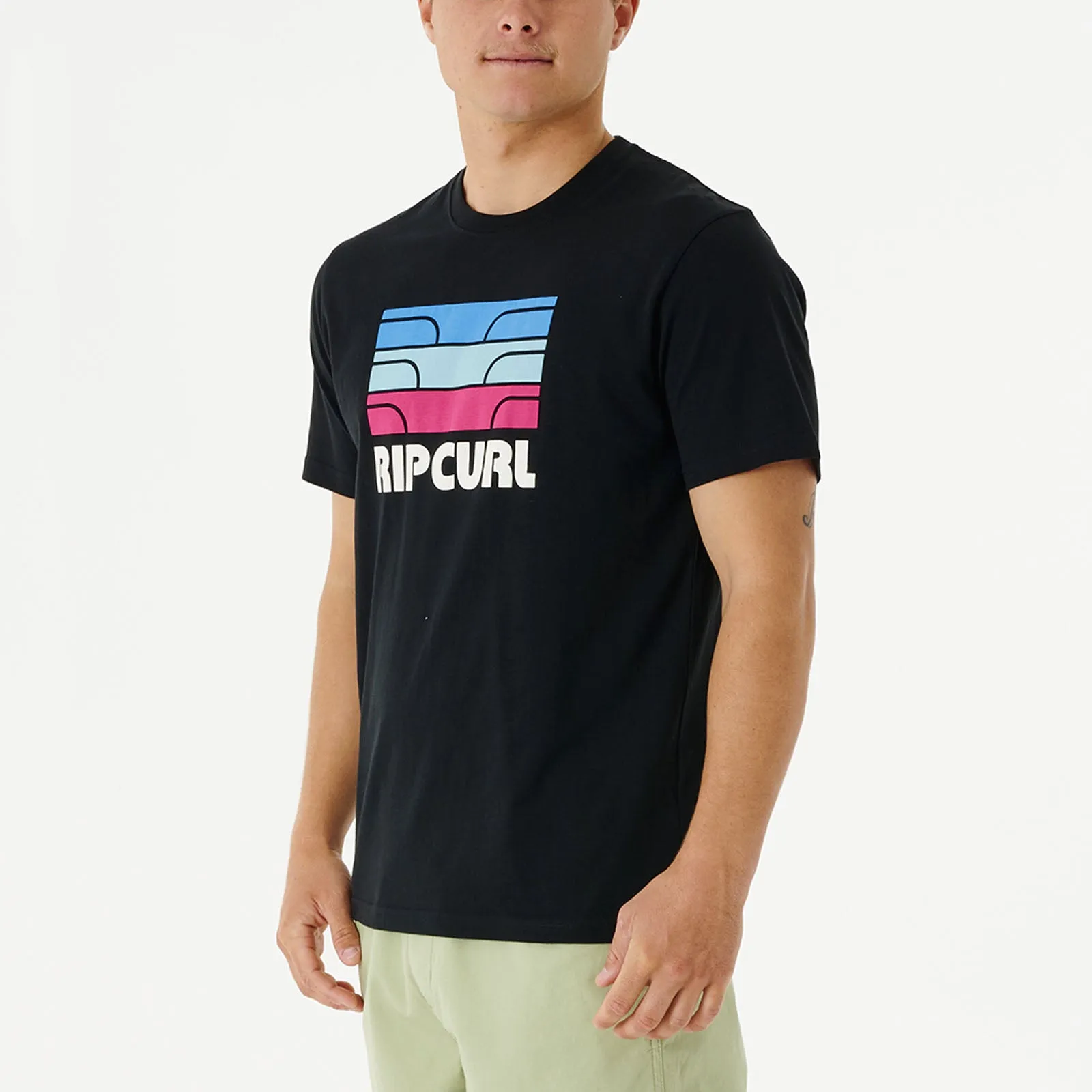 Rip Curl Mens Surf Revival Crew Neck Cotton T-Shirt