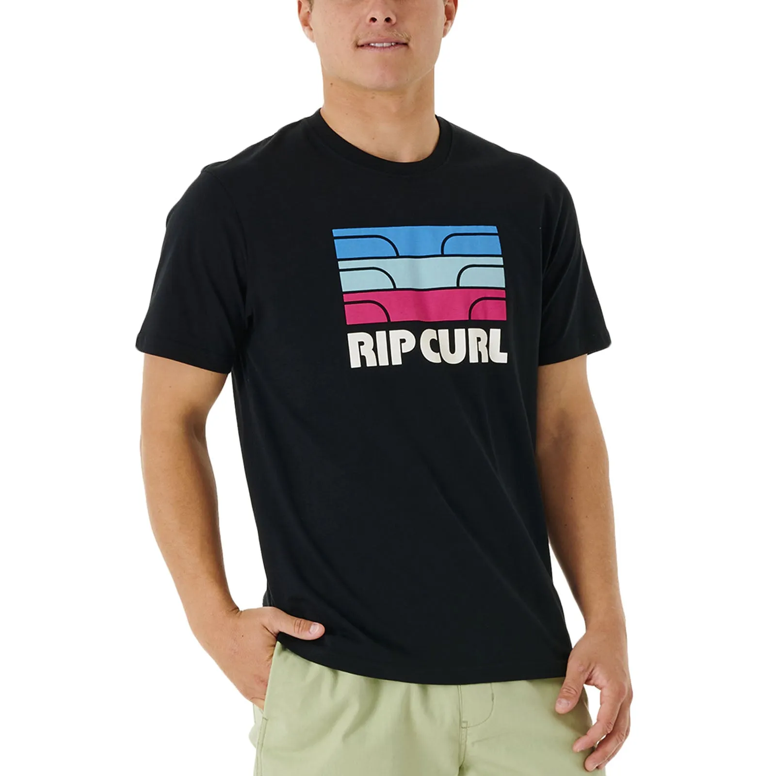 Rip Curl Mens Surf Revival Crew Neck Cotton T-Shirt