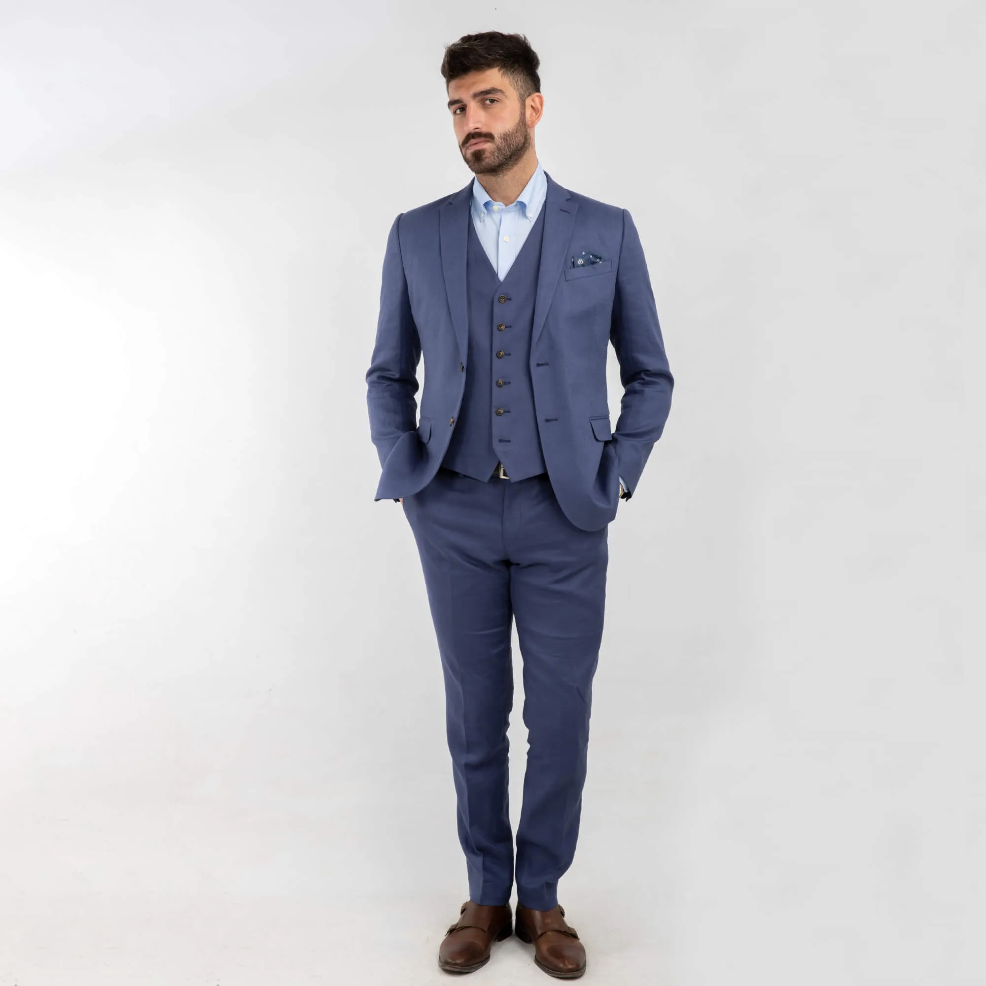 Royal Blue Linen Jacket