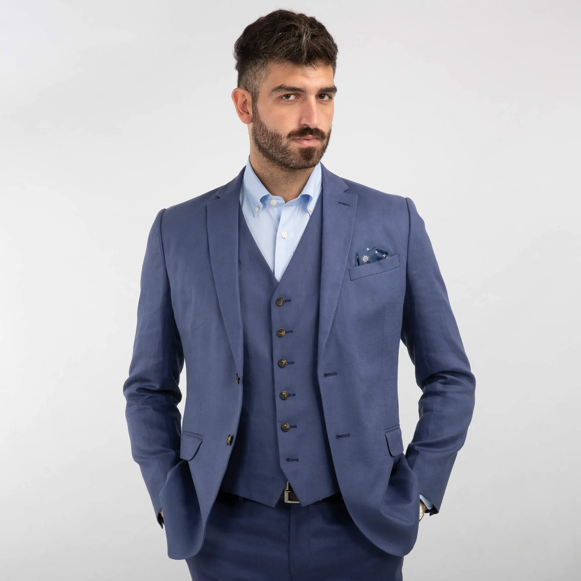 Royal Blue Linen Jacket