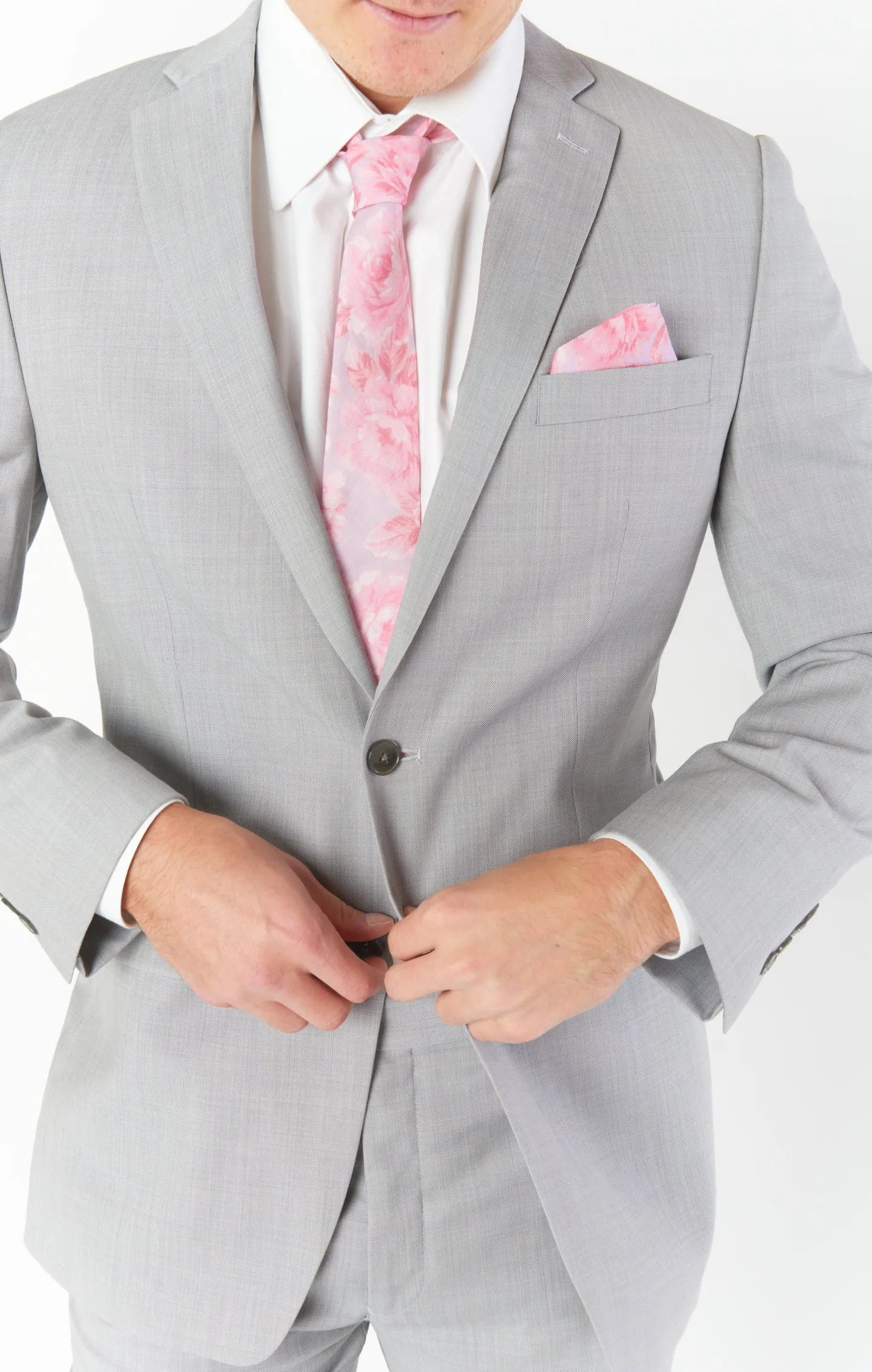 Sam Pocket Square ~ Blushing Floral