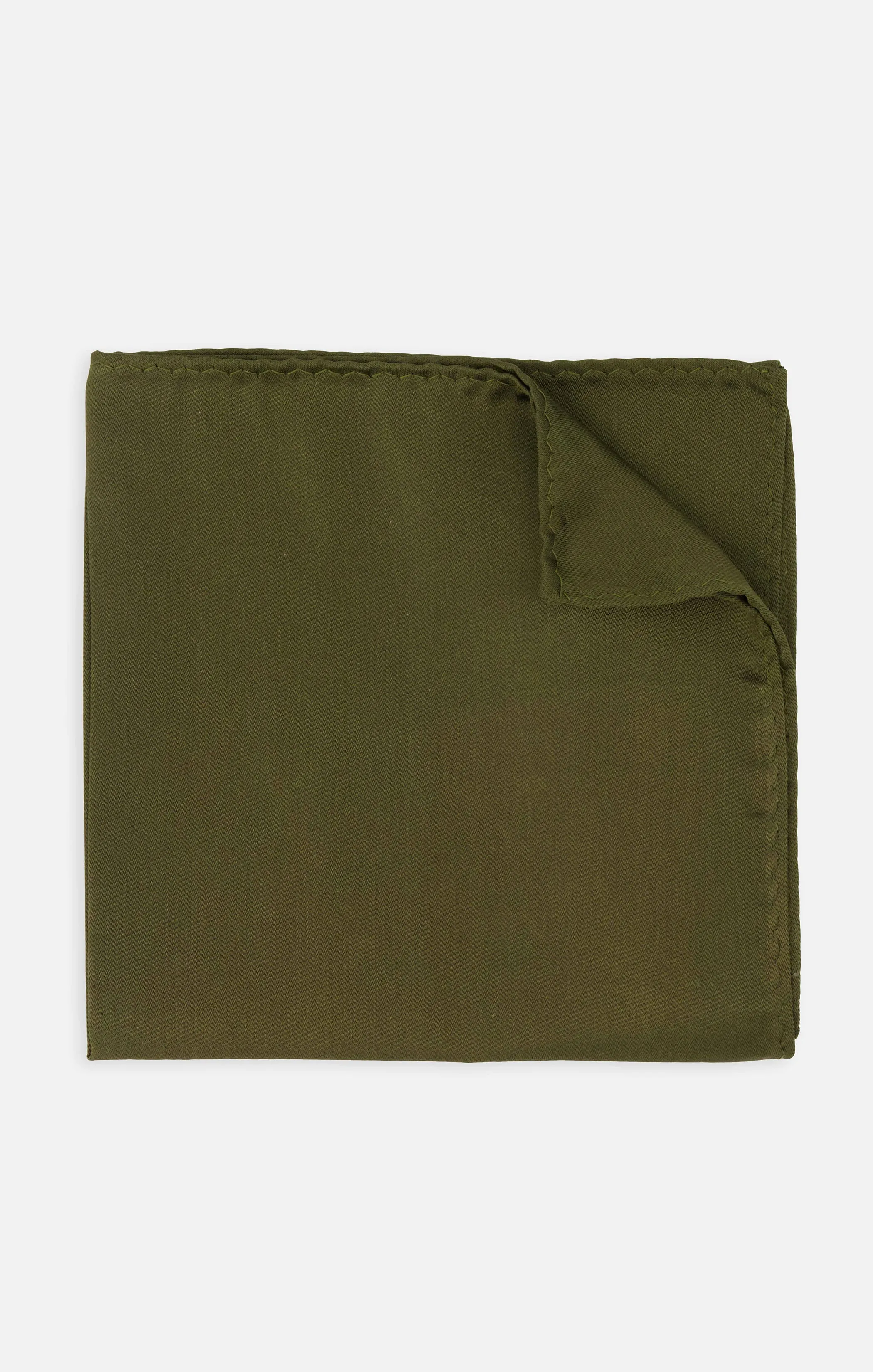 Sam Pocket Square ~ Rich Olive Solid