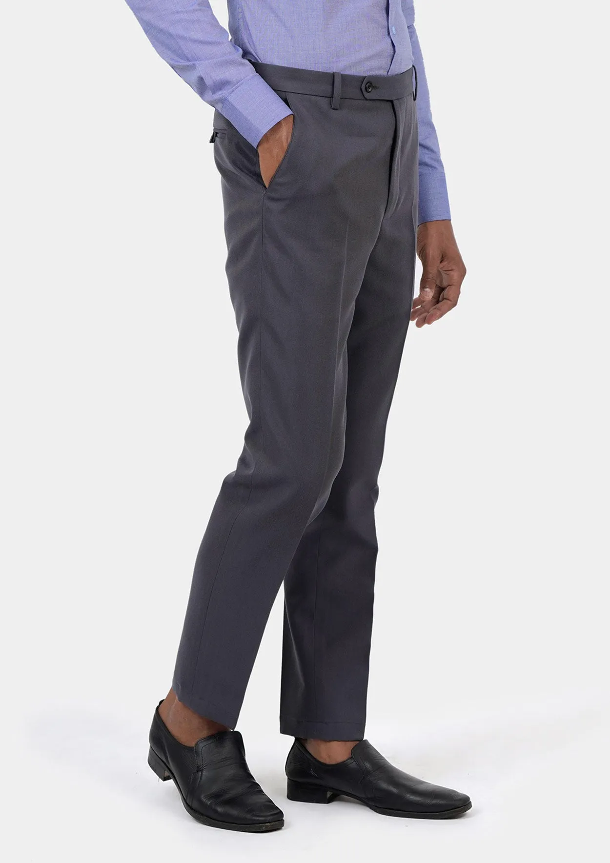 Shadow Grey Cotton Chino Pants