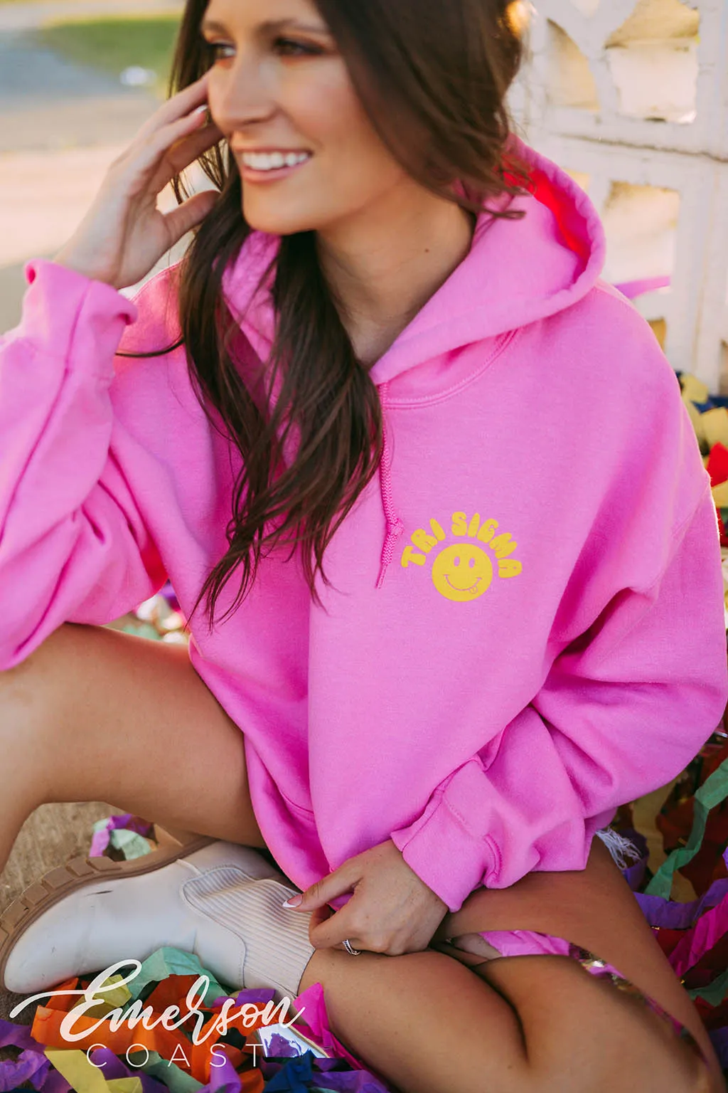 Sigma Sigma Sigma PR Colorful Smiley Hoodie