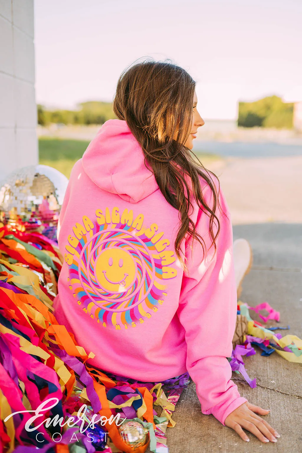 Sigma Sigma Sigma PR Colorful Smiley Hoodie