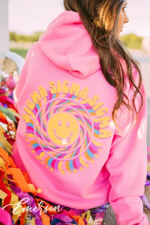 Sigma Sigma Sigma PR Colorful Smiley Hoodie