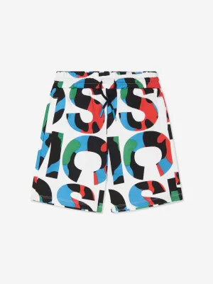 Stella McCartney Boys Logo Jersey Shorts in Multicolour