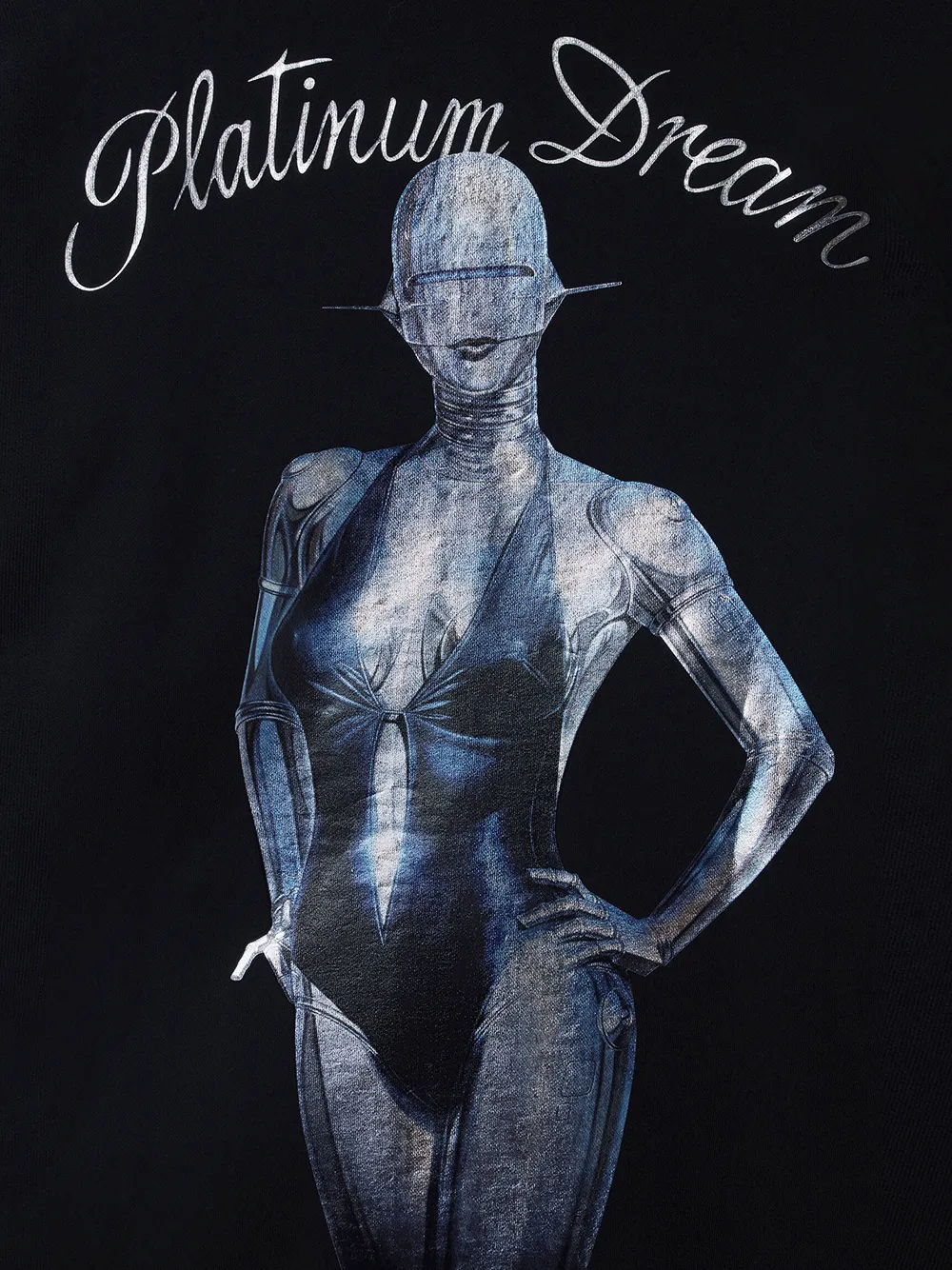 Stella McCartney   Sorayama Sexy Robot Oversized Organic Cotton Zip Hoodie