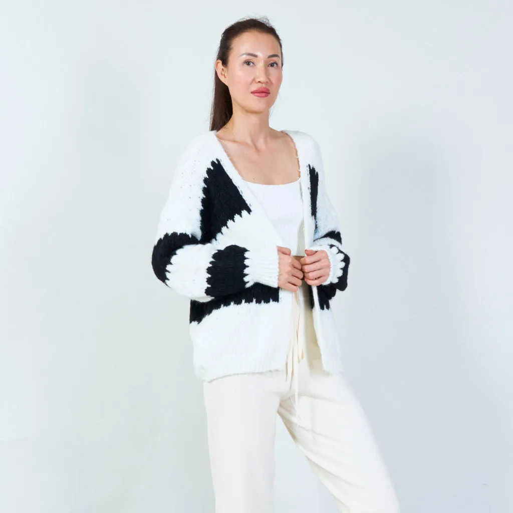 Striped open-front cardigan wholesale