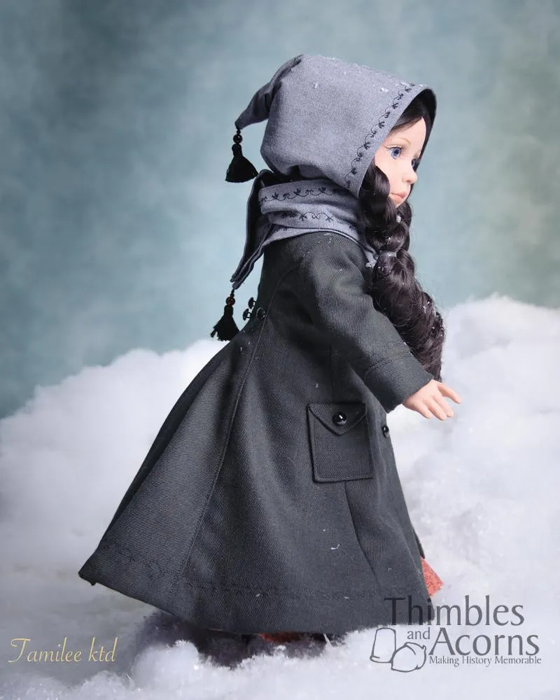 The Long Winter Coat and Hood 18" Doll Clothes Pattern