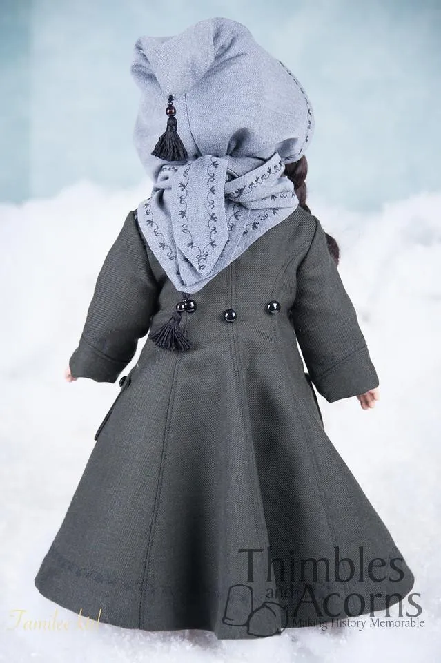 The Long Winter Coat and Hood 18" Doll Clothes Pattern