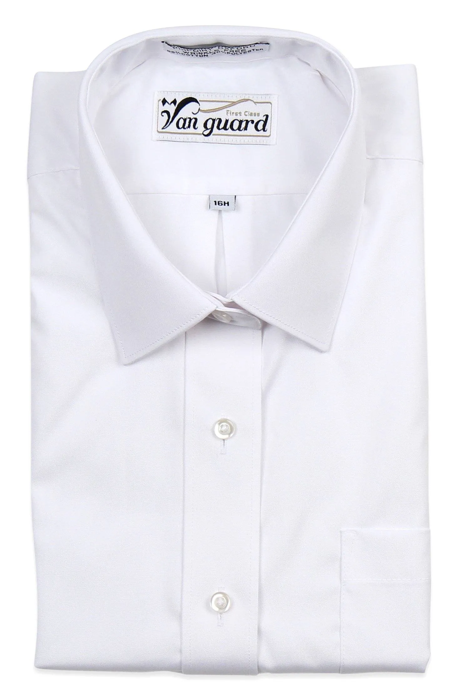 Van Guard Mens White Shirt Chassidisch (Right Over Left)