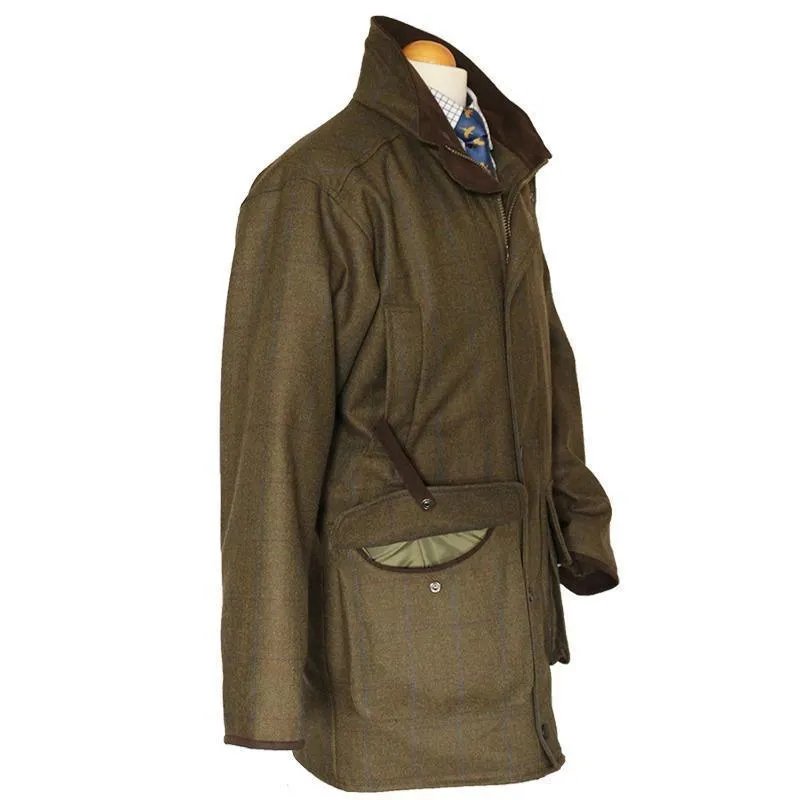 William Powell Mens Waterproof Tweed Shooting Country Coat - Braemore