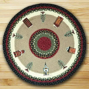 Winter Village Round Patch Rug