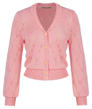 Women's Cropped Cardigan Sweaters Long Sleeve Lightweight Crochet Knit Button Down Cardigan Shrug