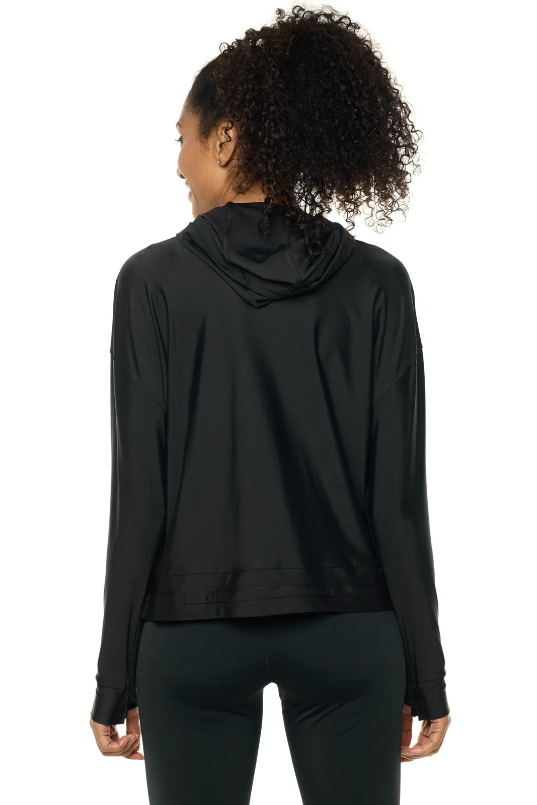 Women's Waikal Swim Hoodie | Black